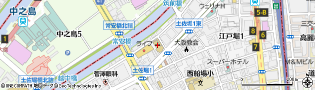 大阪ＹＭＣＡ統括本部周辺の地図