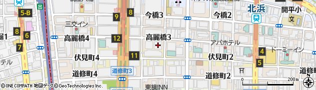 日本鐵板株式会社大阪支店　外装建材営業部周辺の地図