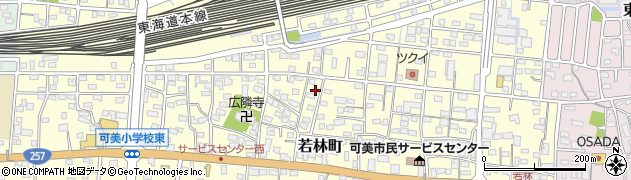 静岡県浜松市中央区若林町周辺の地図