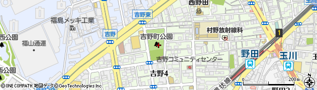 吉野町公園周辺の地図