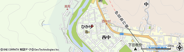 静岡県下田市西中周辺の地図