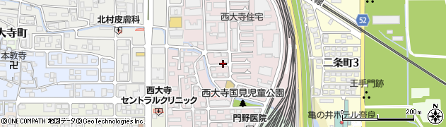奈良県奈良市西大寺国見町周辺の地図