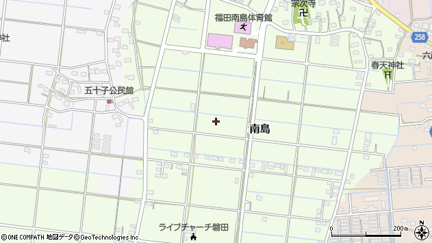 〒437-1209 静岡県磐田市南島の地図