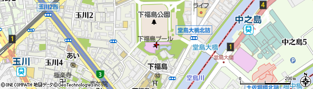 下福島プール周辺の地図