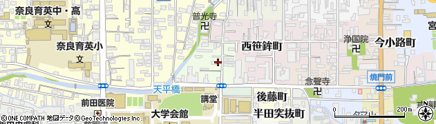 奈良県奈良市北袋町周辺の地図