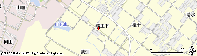 愛知県田原市浦町（蔵王下）周辺の地図
