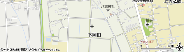 静岡県磐田市下岡田周辺の地図