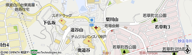 兵庫県神戸市須磨区車奥中ノ尾周辺の地図