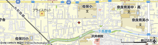 奈良県奈良市法蓮立花町周辺の地図