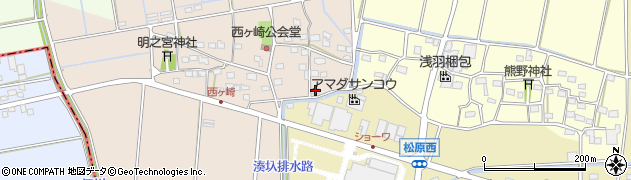 静岡県袋井市西ケ崎2335周辺の地図
