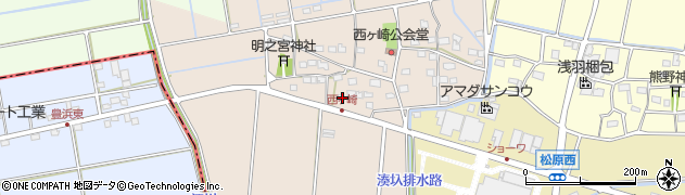 静岡県袋井市西ケ崎2306周辺の地図