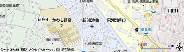 大阪府東大阪市新鴻池町周辺の地図