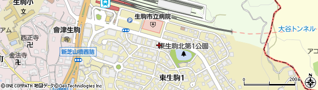イセヅドライ東生駒店周辺の地図