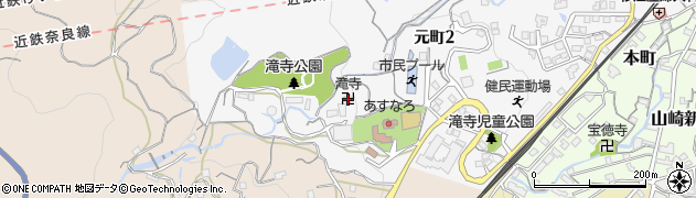 滝寺周辺の地図