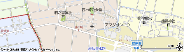 静岡県袋井市西ケ崎2319周辺の地図
