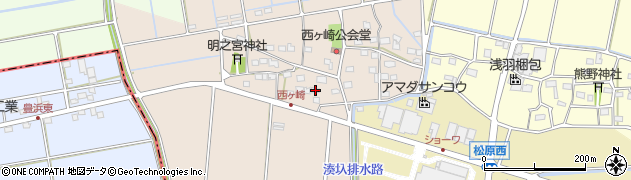 静岡県袋井市西ケ崎2315周辺の地図