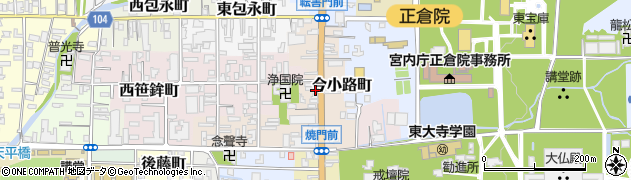 奈良県奈良市今小路町周辺の地図