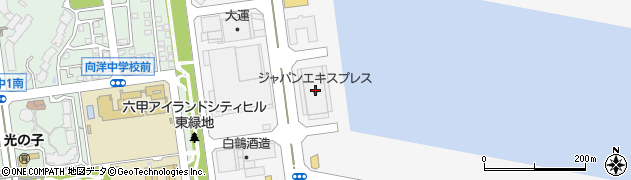 兵庫県神戸市東灘区向洋町東3丁目7周辺の地図