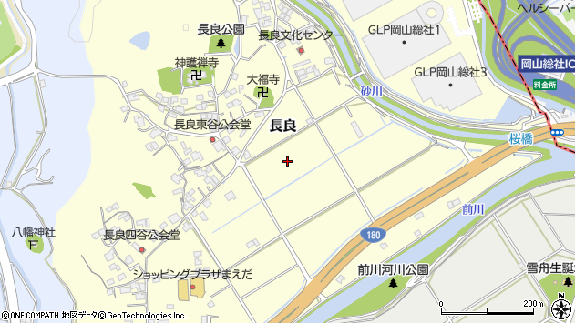 〒719-1111 岡山県総社市長良の地図