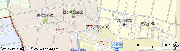 静岡県袋井市西ケ崎2340周辺の地図