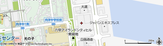 兵庫県神戸市東灘区向洋町東3丁目10周辺の地図