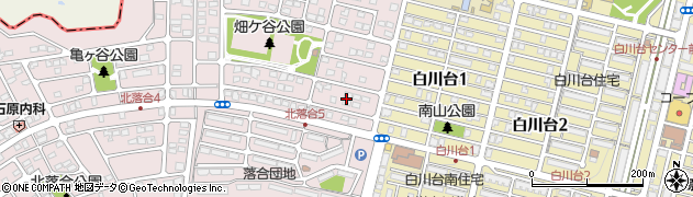 兵庫県神戸市須磨区北落合5丁目6周辺の地図