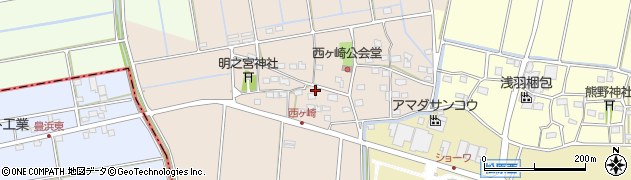 静岡県袋井市西ケ崎2311周辺の地図