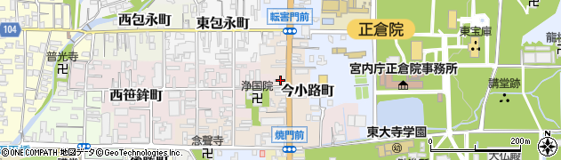 奈良県奈良市今小路町20周辺の地図