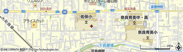 奈良県奈良市佐保川西町周辺の地図