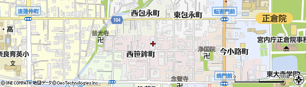 奈良県奈良市西笹鉾町4周辺の地図
