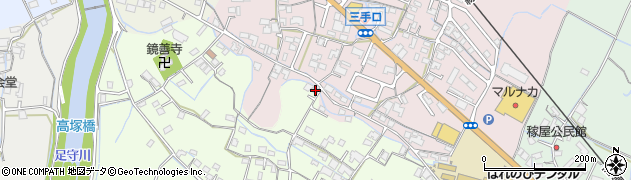 岡山県岡山市北区三手75周辺の地図