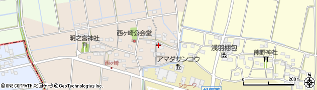 静岡県袋井市西ケ崎2339周辺の地図