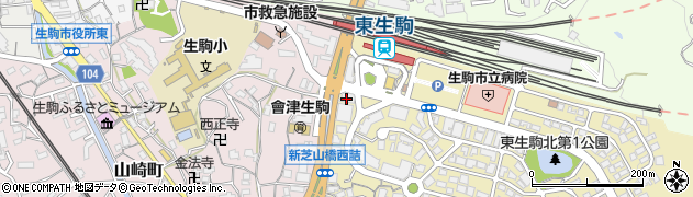 南都銀行東生駒支店周辺の地図