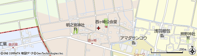 静岡県袋井市西ケ崎2365周辺の地図