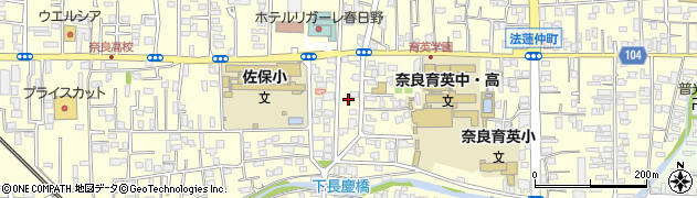 奈良県奈良市佐保川東町周辺の地図