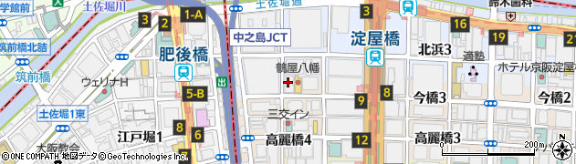 大阪倶楽部　常食堂周辺の地図