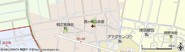 静岡県袋井市西ケ崎2360周辺の地図