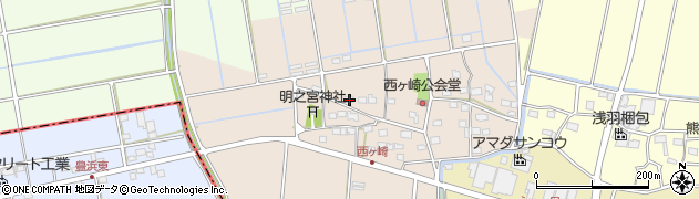 静岡県袋井市西ケ崎2375周辺の地図