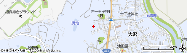 静岡県牧之原市大沢周辺の地図