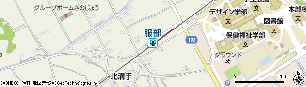 服部駅周辺の地図