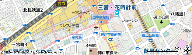 ダイビングスクール・ノリス神戸三宮店周辺の地図