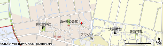 静岡県袋井市西ケ崎2350周辺の地図