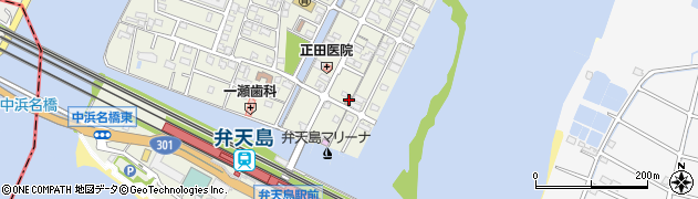 舞阪弁天島郵便局周辺の地図