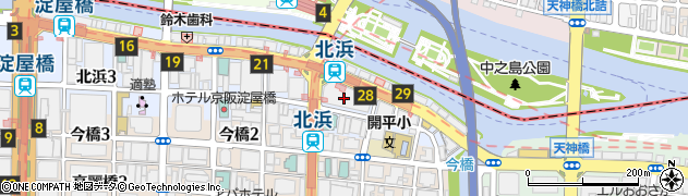 上島珈琲店 大阪証券取引所店周辺の地図