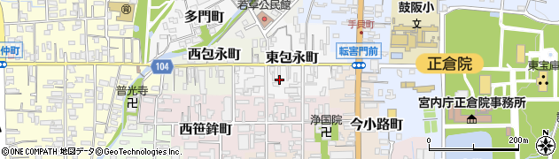 奈良県奈良市東包永町周辺の地図