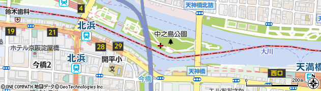 大阪府大阪市北区中之島1丁目1周辺の地図