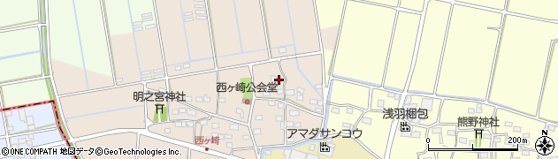 静岡県袋井市西ケ崎2356周辺の地図