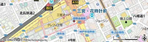 日米英語学院三宮校周辺の地図