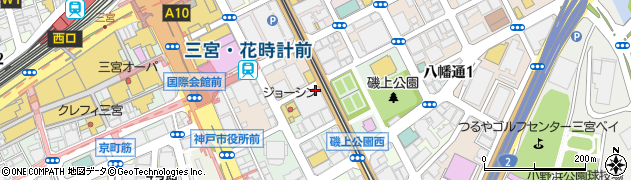 オリックスレンタカー三宮駅前店周辺の地図