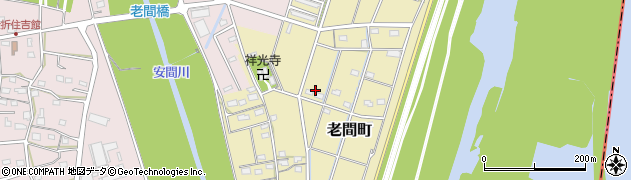 静岡県浜松市中央区老間町周辺の地図